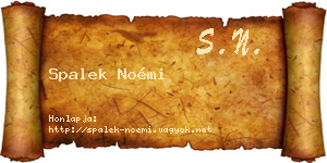 Spalek Noémi névjegykártya